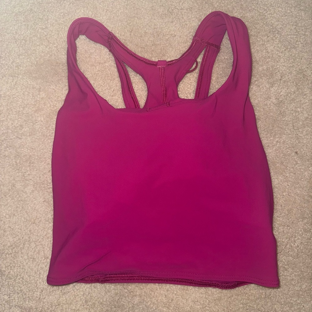 Lululemon raspberry sports bra top size 2